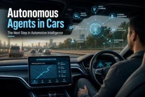 Autonomous agents in cars using AI for navigation, traffic analysis and autonomous driving