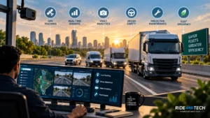 Smart fleet management using telematics, GPS tracking and video analytics