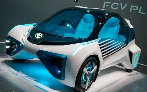 hydrogen cars parked on road showcasing clean zero-emission technology.