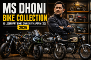MS Dhoni Bike Collection featuring legendary motorcycles including vintage bikes, superbikes, and rare classics in Captain Cool's garage.