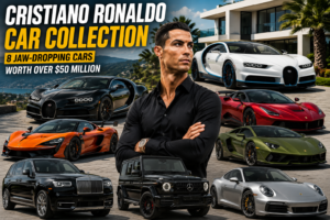 Cristiano Ronaldo Car Collection featuring Bugatti, Ferrari, Lamborghini, Rolls-Royce and other luxury cars worth over $50 million