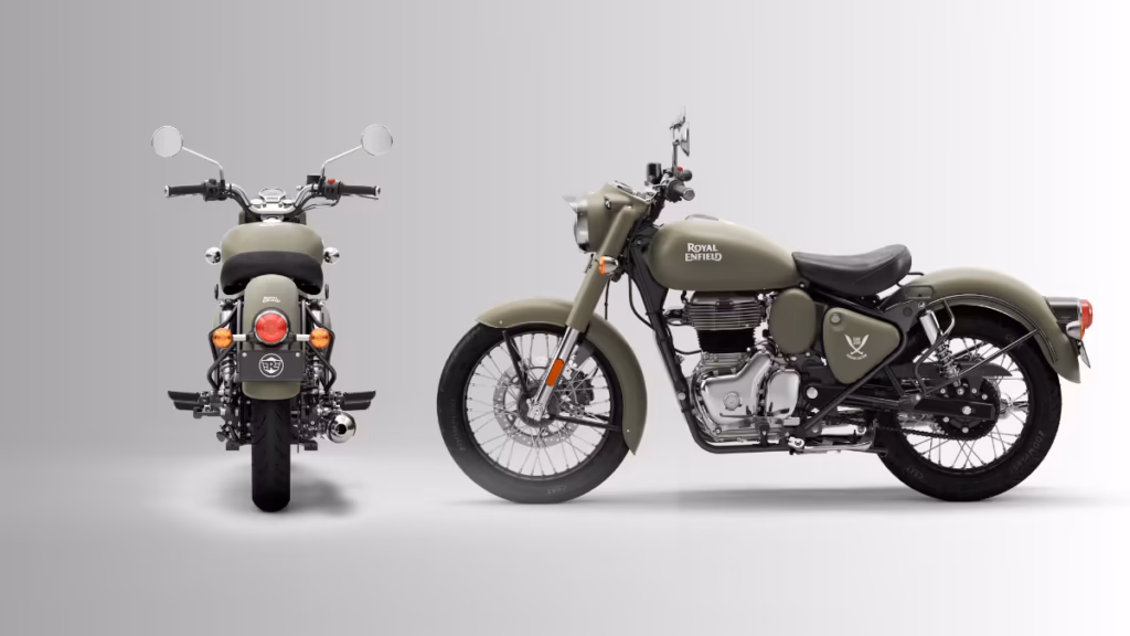 Royal Enfield Classic 350 Gorkha Edition side and rear profile