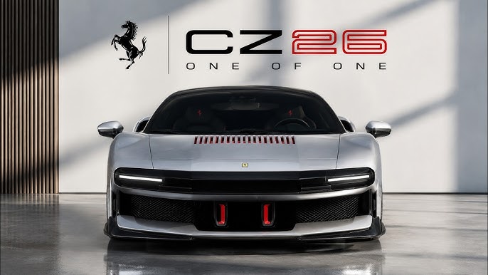 Ferrari CZ26 one of one front view with bespoke grille and LED headlights
