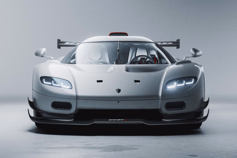 Koenigsegg CCGT1 front view showing aggressive aerodynamic bodywork