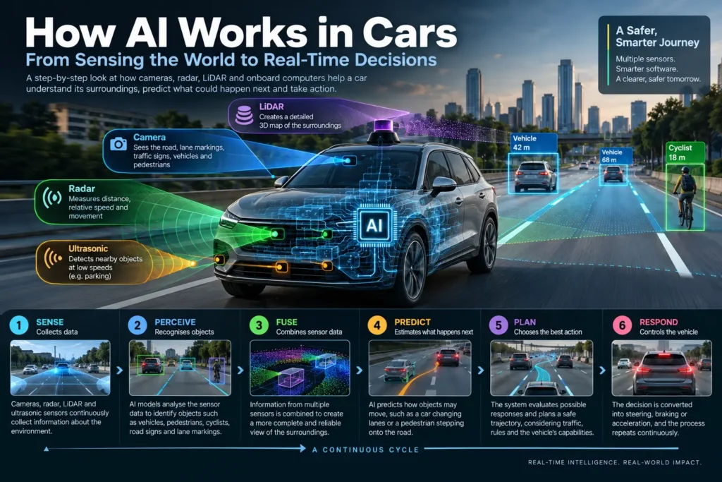 How AI works in cars using camera, radar, LiDAR and sensor fusion